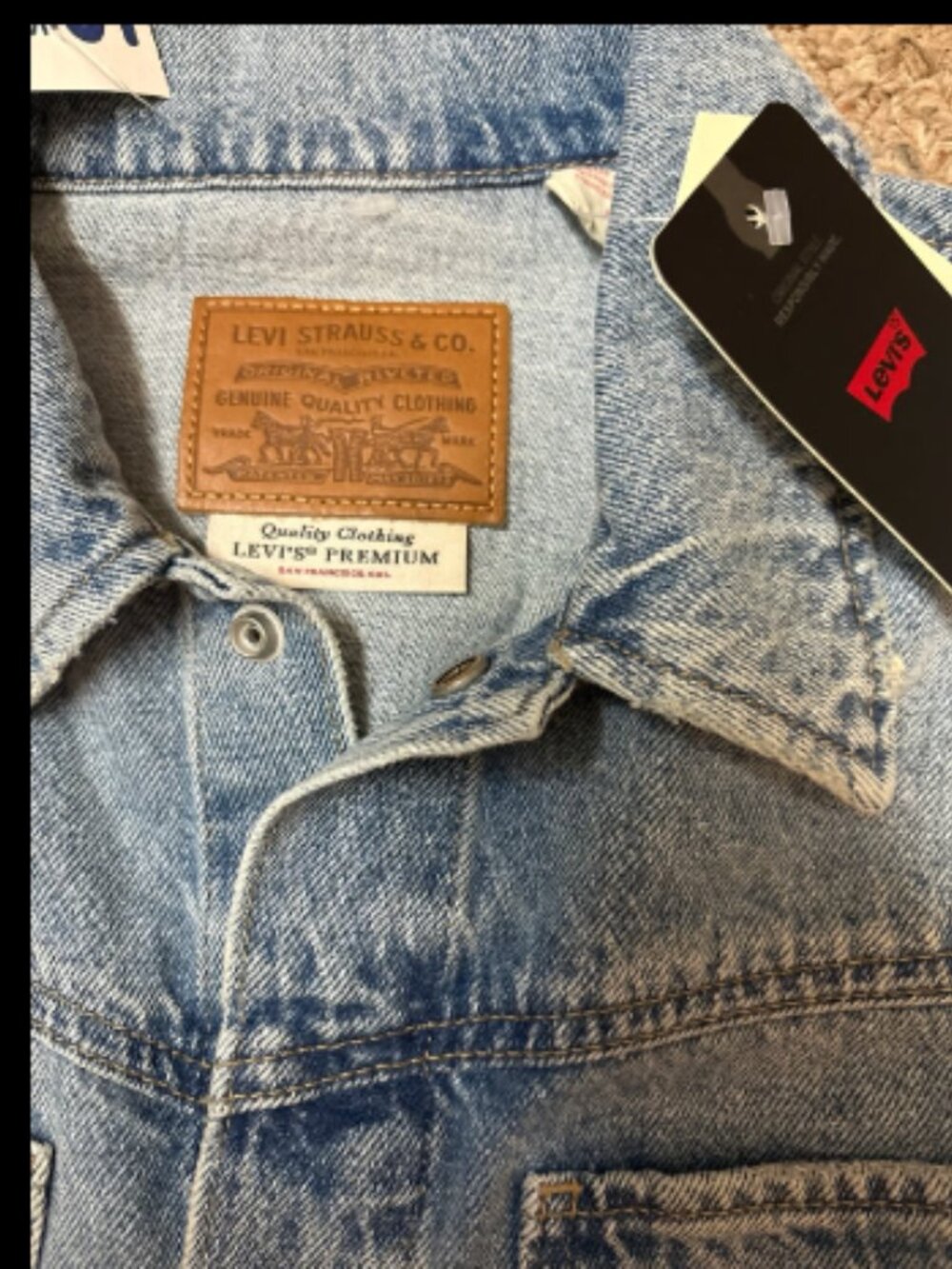 LEVIS WESTERN DENIM JEAN DRESS MIDI NWT $120 27 4/6 - Picture 10 of 11